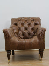 Tetrad Skittle Leather Armchair, Galveston Bark